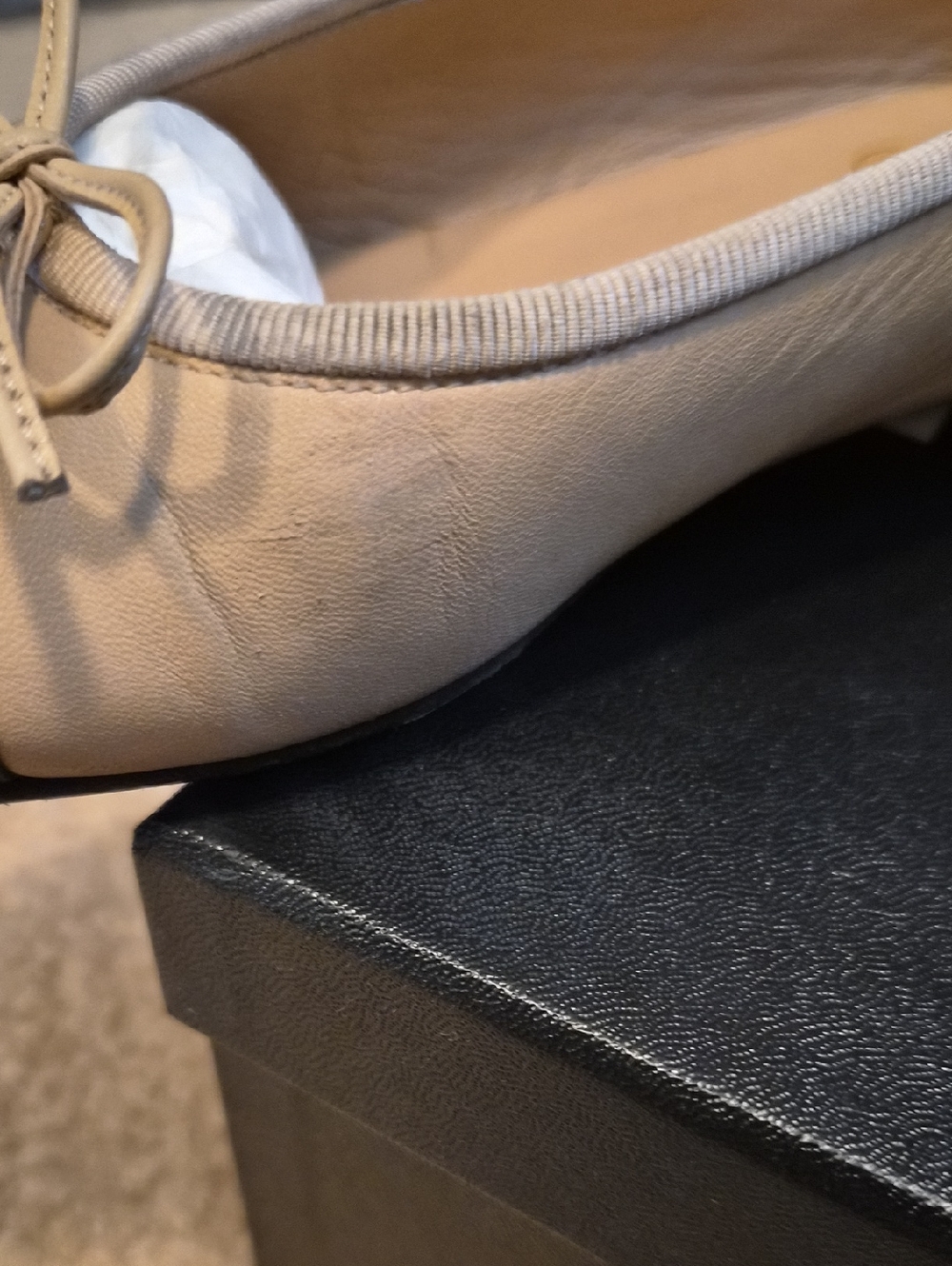 Chanel Ballet flats Lambskin Beige & Black - Picture 10 of 11